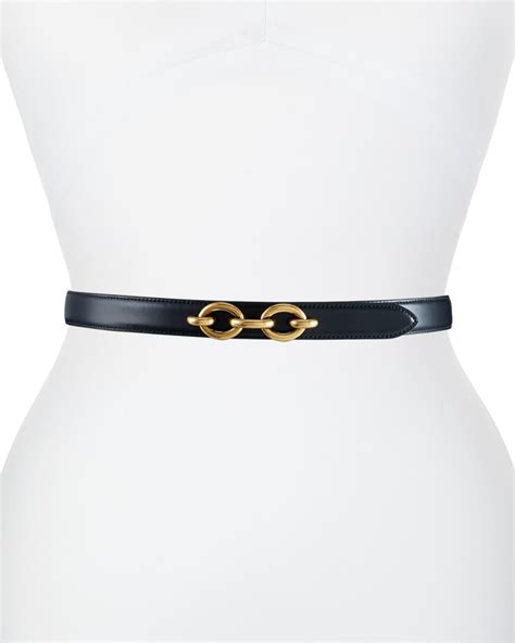 cintuta ysl|Saint Laurent YSL Cintura Skinny Leather Belt.